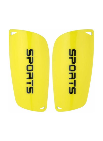 اشتري 2-Piece Football Shin Guards Set Small Yellow 8 x 22 x 3سم في مصر