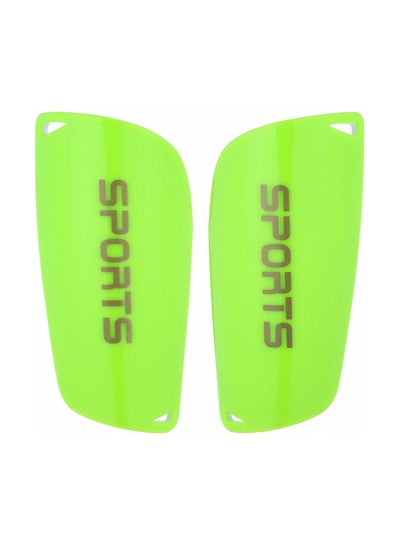 Buy 2-Piece Football Shin Guards Set Large Green 10 x 25 x 4cm in Egypt