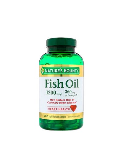 Buy Fish Oil Heart Health Dietary Supplement - 200 Softgels in UAE