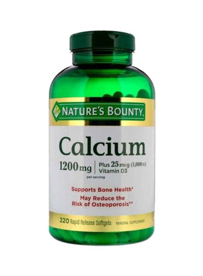 Calcium Plus Vitamin D3 Supplement 1200 mg - 220 Softgels price in ...