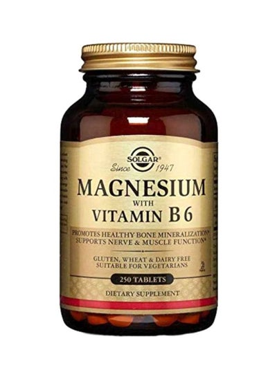 Buy Magnesium With Vitamin B6 - 250 Tablets in UAE