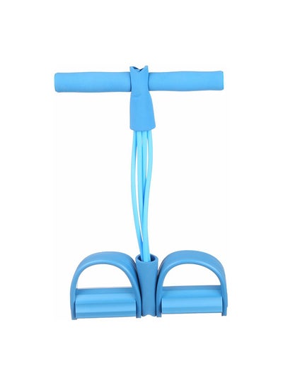 Buy Chest Expander, Resistance Band Latex Foot Elastic Tension Rope Expander Pedal Fitness Sit Ups Abdominal Trainer Exercise Fitness - Light Blue 30 x 5 x 60cm in Egypt