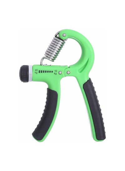 Buy Adjustable Resistance Hand Grip Green Black 8 x 18 x 2cm in Egypt