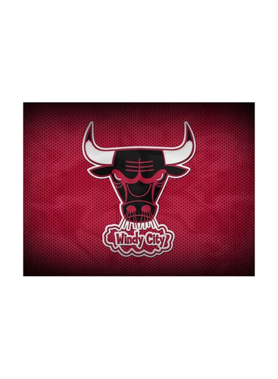 Buy Chicago Bulls Themed Self Adhesive Wall Sticker Red/Black/White 140x105cm in Egypt