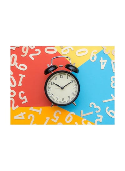 Buy Alarm Clock Vinyl Self Adhesive Wall Sticker Multicolour 100 x 75cm in Egypt