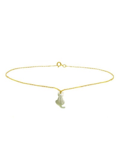 Buy 18 Karat Gold Kitty Back Mother of Pearl Bracelet in UAE