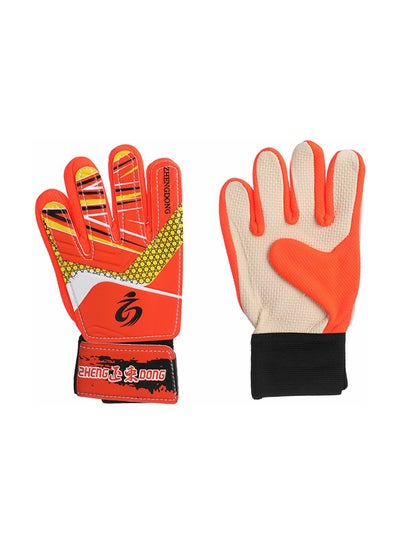 Buy Football Full Finger Gloves Orange Multicolour 5inch in Egypt