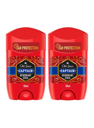 Buy Pack Of 2 Captain Deodorant Stick 50ml in UAE