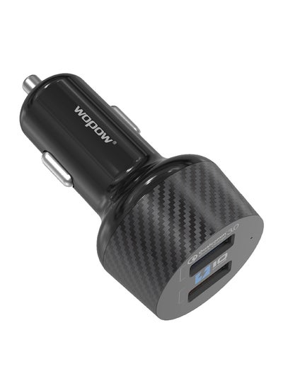 Buy CD01 Dual USB Car Charger 30W Black in Saudi Arabia