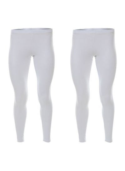 Buy Pack Of 2 High-Rise Leggings White in Egypt