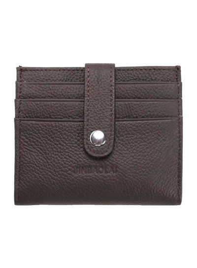 Buy Multipocket Leather Card Holder Coffee in Saudi Arabia