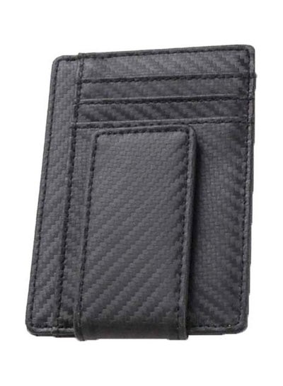 Buy Multipocket Leather Card Holder Black in UAE