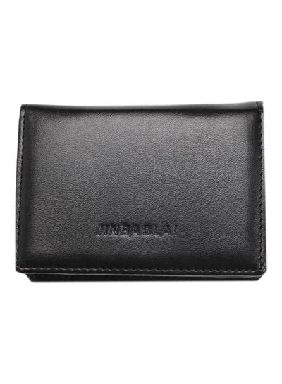 Buy Splicing Leather Wallet Black in UAE