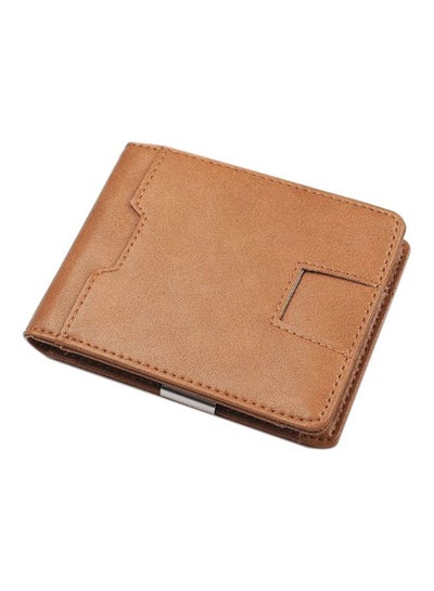 Buy Bi-Fold Pick-Up Case Clip Men Wallet Coffee in Saudi Arabia