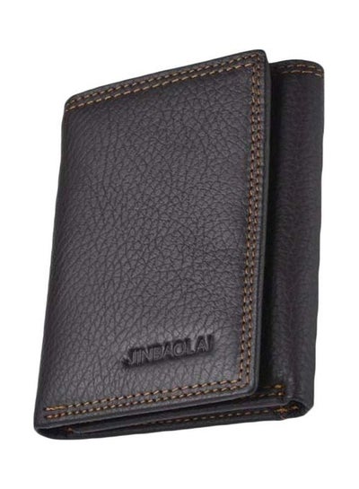 Buy Bi-Fold Leather Wallet Coffee in UAE