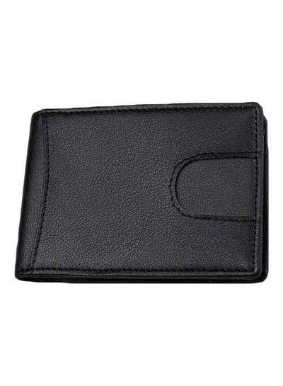 Buy Leather Pick-Up Case Men Wallet Black in Saudi Arabia