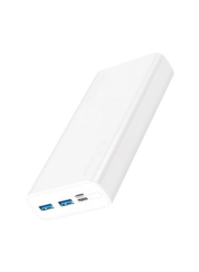 Buy 20000.0 mAh 20000mAh Compact Smart Charging Power Bank with Dual USB Output White in Saudi Arabia