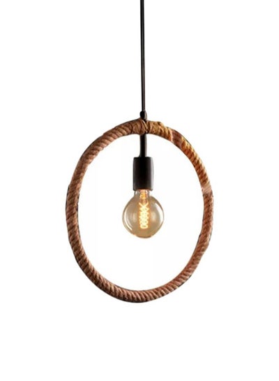 Buy Rope Pendant Light Beige/Clear/Black in UAE