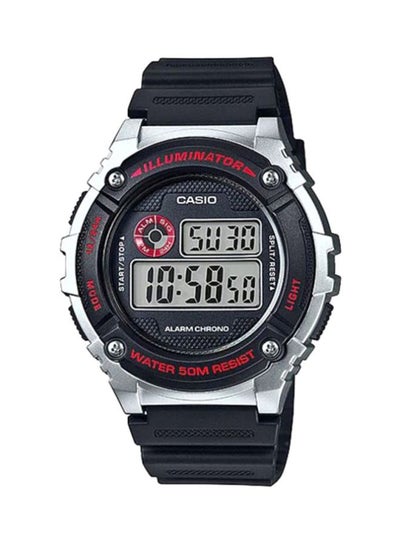 Buy Men's Youth Water Resistant Digital Watch W-216H-1C - 44 mm - Black in Saudi Arabia