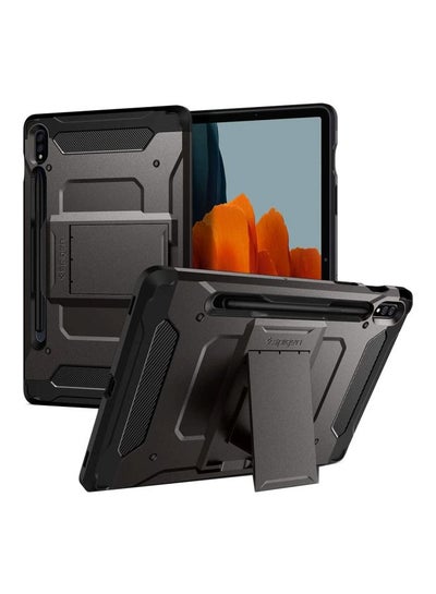 Buy Tough Armor Pro Case Cover for Samsung Galaxy Tab S8 (2022)/S7 (2020) with S Pen Holder - Gunmetal in UAE