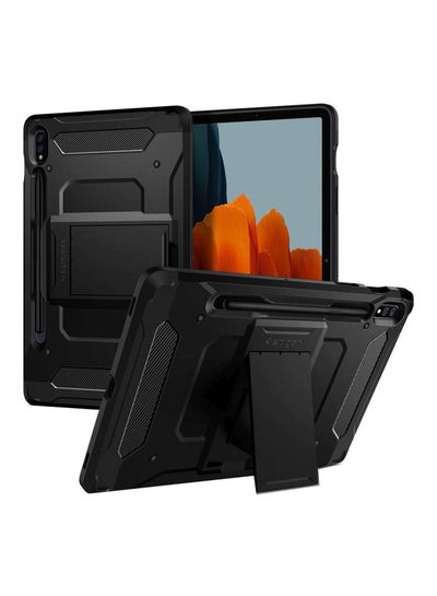 Buy Tough  Armor Pro Case Cover For Samsung Galaxy Tab S7 Black in Saudi Arabia