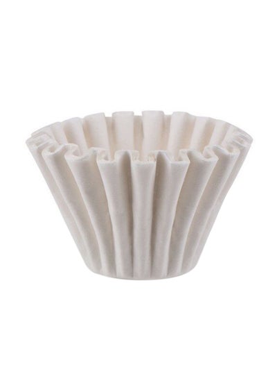 Buy 40-Piece  Bowl Shape Coffee Paper Filter White 155x45mm in Saudi Arabia