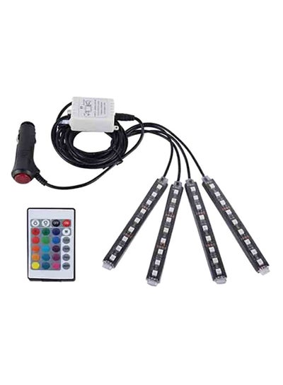 Buy 4-In-1 Car Interior LED Strip Light With Remote Control Set in Saudi Arabia