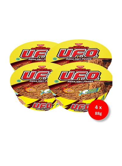 Buy Ufo Fried Ramen Spicy Curry Cup Noodles 88.0grams Pack of 4 in UAE