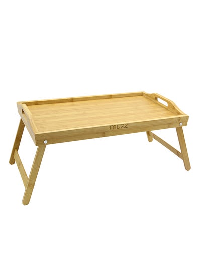 Buy Bamboo Bed Tray With Folding Legs Brown 19.75x12inch in Egypt