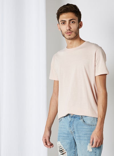 Buy Essential Crew T-Shirt Summer Pink/Pale Blue in Saudi Arabia