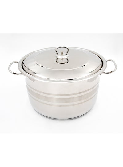 Buy Saucepan With Lid Silver 28x17cm in Saudi Arabia