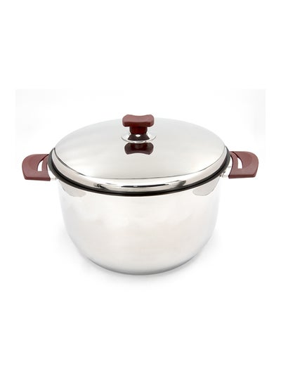 Buy Saucepan With Lid Silver 30x10cm in Saudi Arabia