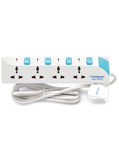 Buy 4 Way Extension Socket White 3meter in UAE