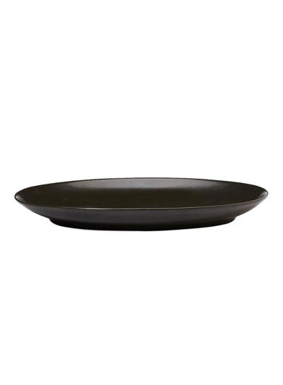 Buy Deep Oval Plate Black 10inch in UAE