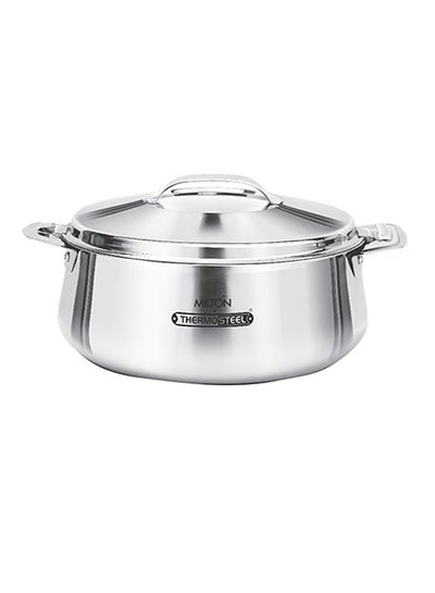 Buy Luxuria Stainless Steel Casserole Silver 3.41Liters in UAE