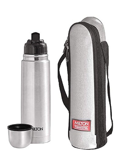 اشتري Bullet Shape Vacuum Insulated Flask With Bag Silver 0.5Liters في الامارات