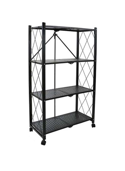 اشتري 4-Tire Kitchen Storage Racks black 120x40x13cm في الامارات