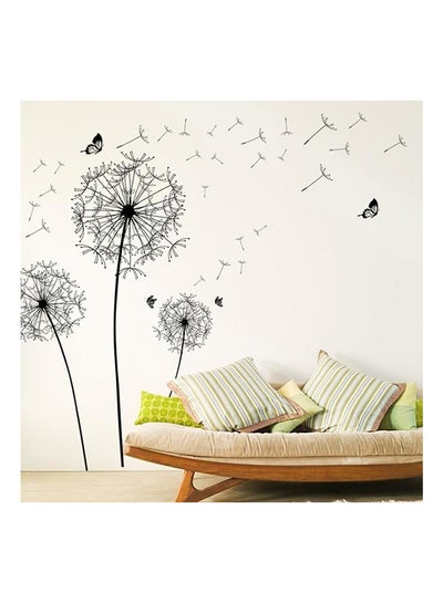 Buy Wall Stickers Home Decor For Living Room Bedroom Decorative painting Diy Dandelion Removable Sticker Black 90x60cm in Egypt