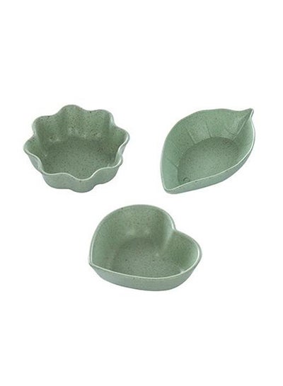 Buy 3-Piece Sauce Dish Green 50ml in UAE