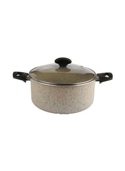 Buy Stone Teflon Cooking Pot 2.3mm Brown 26cm in Egypt