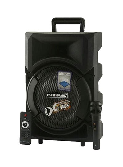 Buy Rechargeable Trolley Speaker With Remote Control And Mic OMMS1178 Black in Saudi Arabia