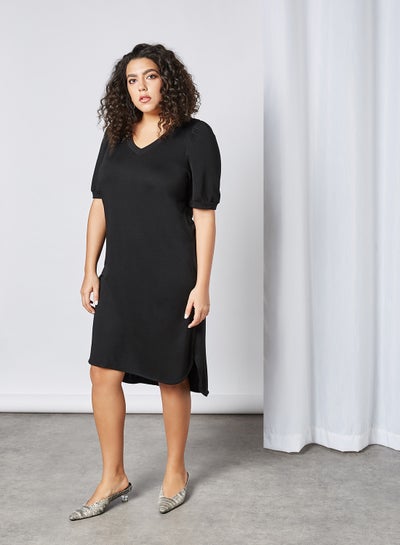 Buy Basic Midi Dress Black in Saudi Arabia