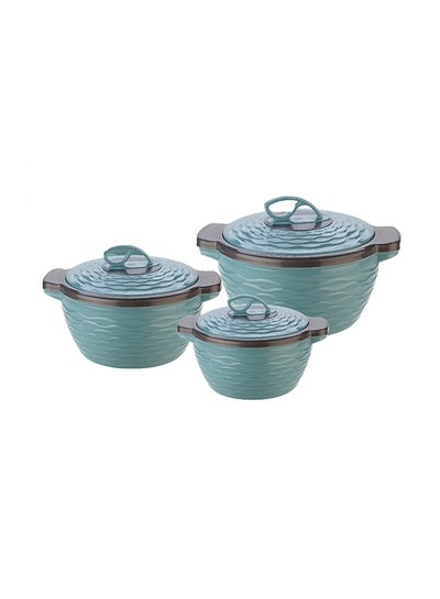 Buy 3-Piece Insulated Casserole Set Blue in Saudi Arabia