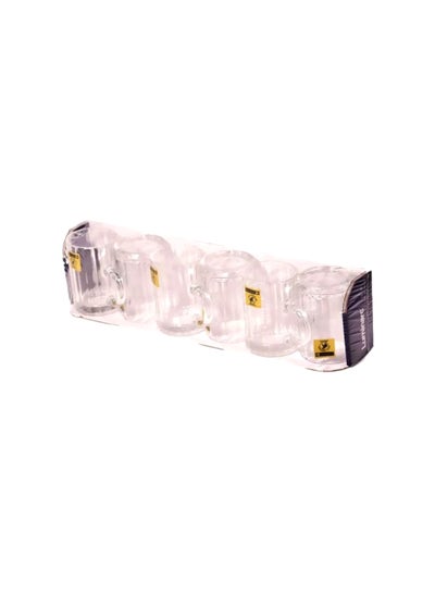 Buy 6-Piece Tea Cup Set Clear in Saudi Arabia