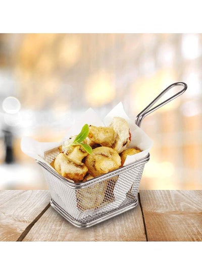 Buy Snack Holder Basket Silver 10.5 x 6 x 9cm in UAE