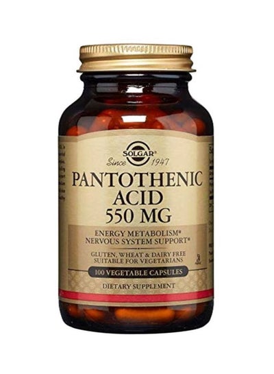 Buy Pantothenic Acid Dietary Supplement - 100 Capsules in UAE