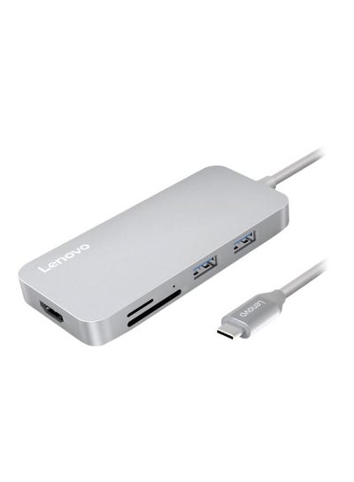 Buy 7-In-1 Type-C USB Hub Silver in Egypt