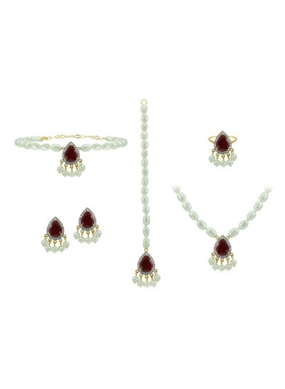 اشتري 18 Karat Diamonds Royal Indian Ruby Jewellery Set في الامارات