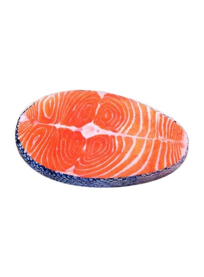 Buy Stuffed Fish Throw Pillow Orange/Blue 50 x 27cm in UAE