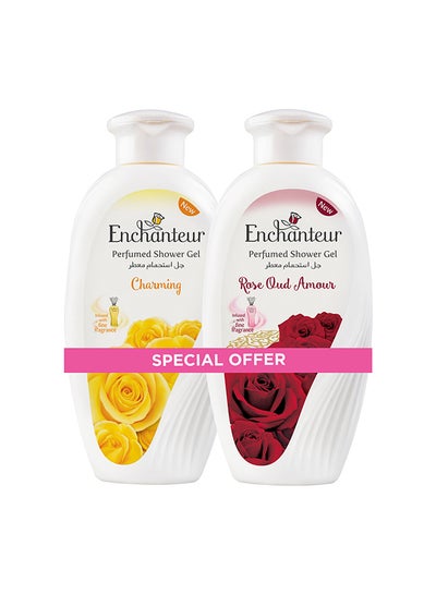 Buy Charming Rose Oud Amour Shower Gel 250ml Pack of 2 in UAE